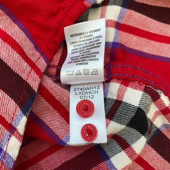 Aeropostale Size M Red Plaid Flannel - Picture 9 of 10